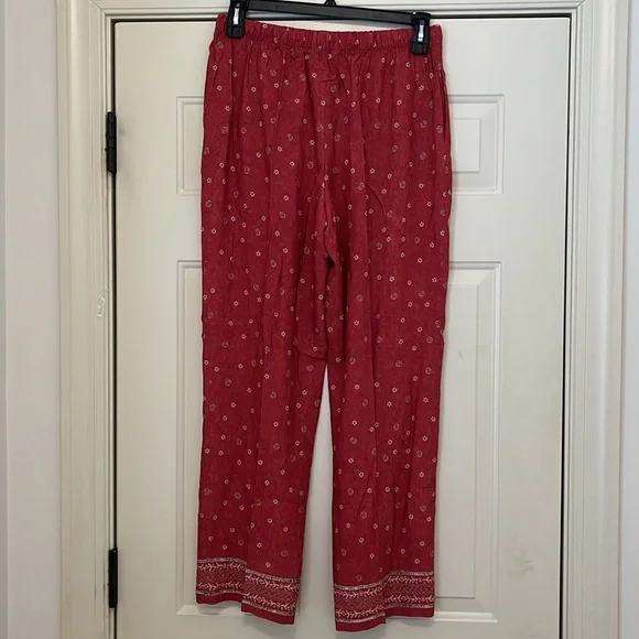 Coldwater Creek Terra Border Print Pants/NWT/SMALL - Picture 14 of 15